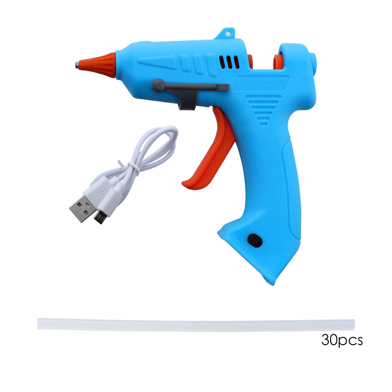 Cordless Glue Gun USB Charging Mini Glue Gun Kit with 30pcs Sticks for Crafts Decorations DIY Projects