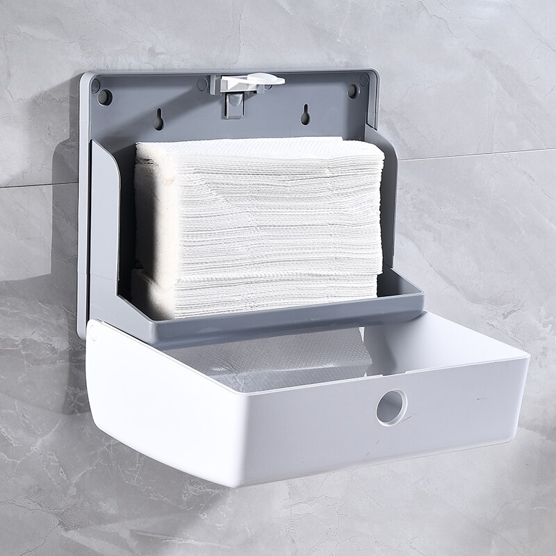 Toilet Paper Holder Stainless Steel Roll Paper Towel Dispenser Wall Mount Waterproof Tissue Box Cover Large Roll Holder