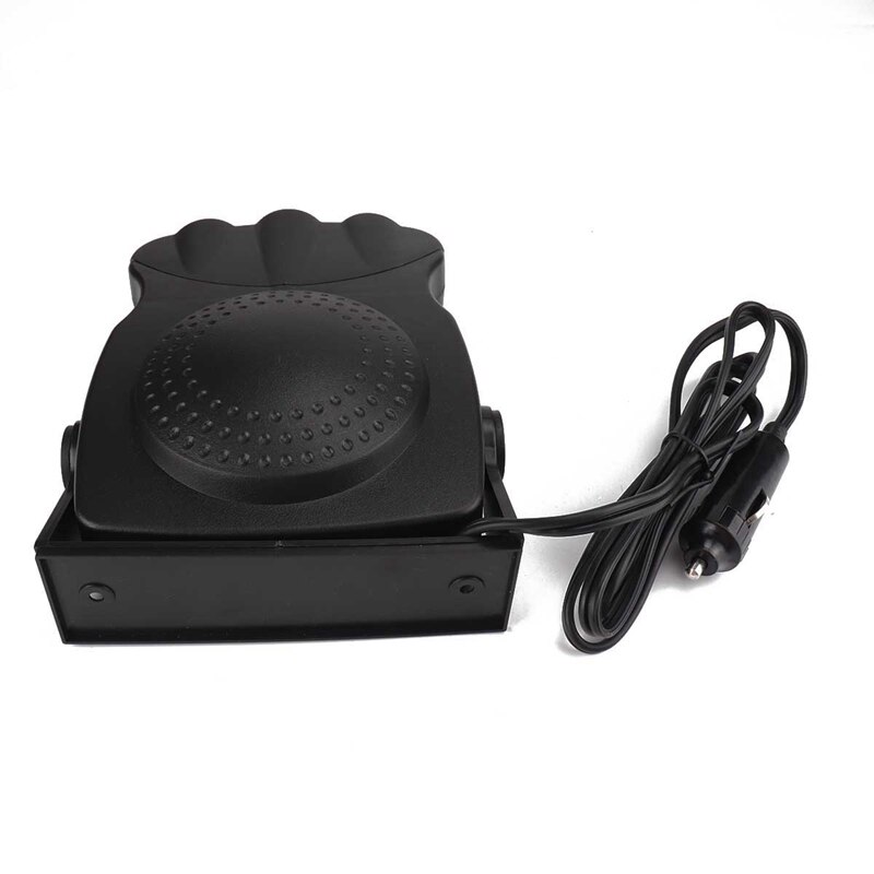 Draagbare Auto Ventilator, 2 In 1 Elektrische Auto Ventilator met Koeling & Verwarming Functie Ontdooier Defogger 12 V, 3-Outlet Plug Verstelbare Therm