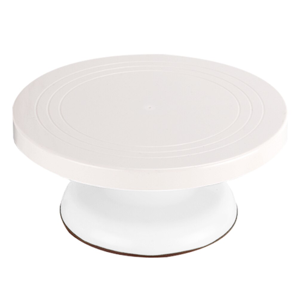 Rotating Cake Turntable DIY Baking Round Stand ABS Tools Party Kitchen Platform Scale Plate Decorating Pastry Anti Skid: White