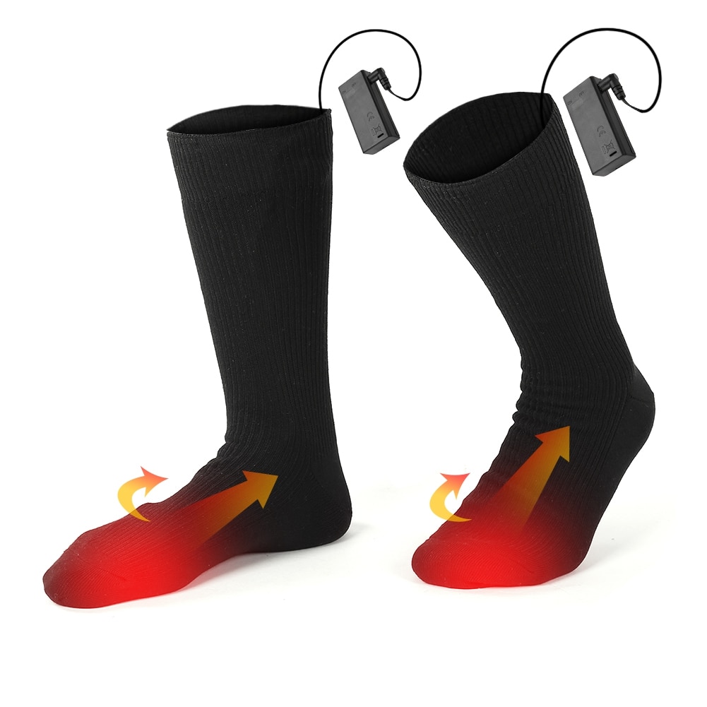 Elektrisk fodvarmer konsekvent temperatur opvarmede sokker vinter udendørs skiløb varme tykkere varmepude sokker
