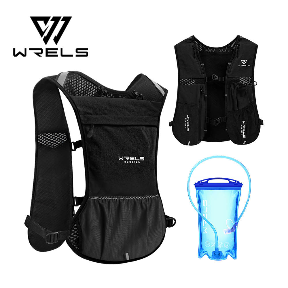 WRELS Hydrations-Rucksack mit Wasserblase, Trinkweste für Männer und Frauen, für Marathon-, Trailrunning, Radfahren und Wandern