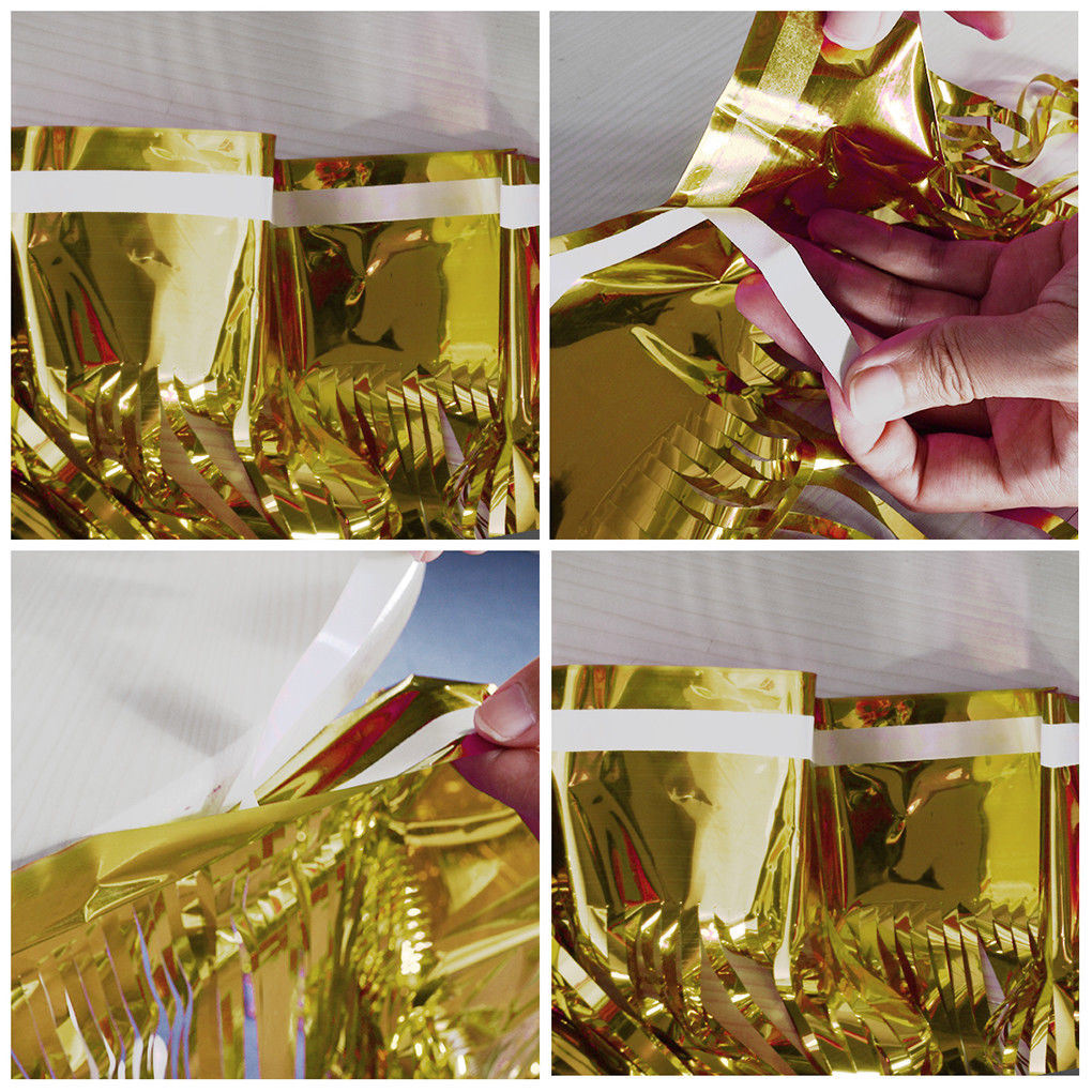 grzywka kutas obrus foliowy letnia impreza na plaży metaliczny świecznik dekoracje