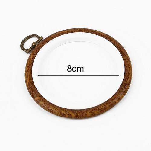 Cadre en bois de bambou pour broderie, cercle rond, boucle pour Machine à point de croix, aiguille à main, bricolage, outils de couture: Style 4