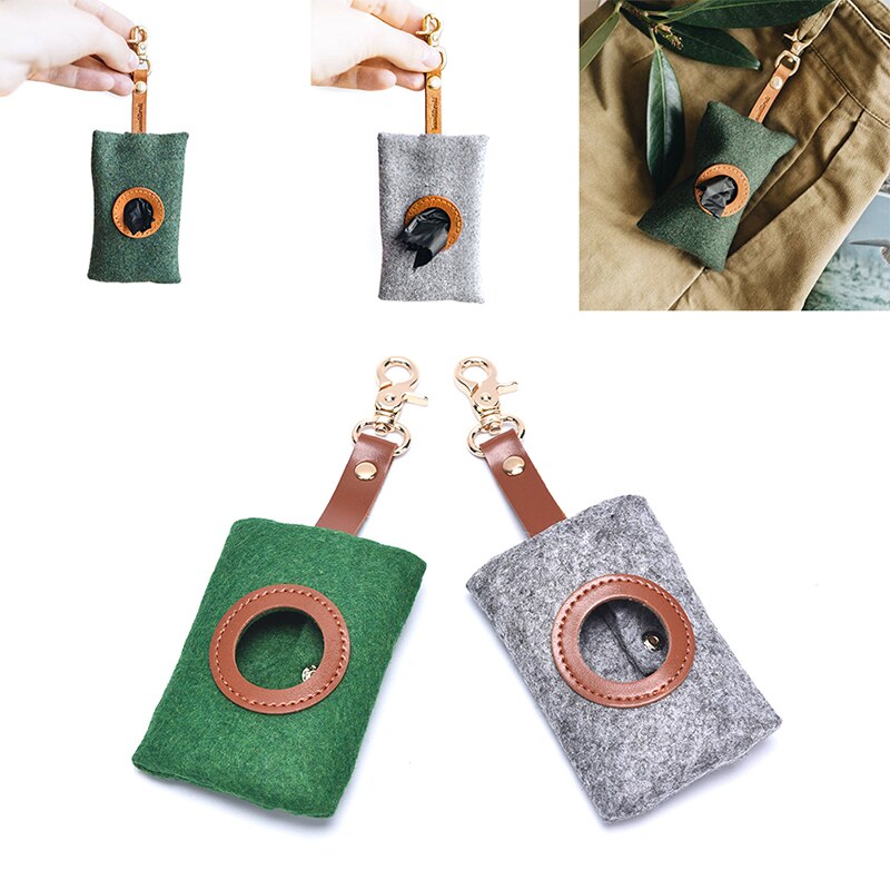 Portable Light Pet Dog Poop Bag Dispenser Cleaning Waste Garbage Box Outdoor