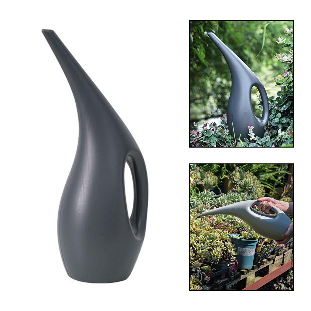 Regadera de jardinería de pico largo, 1,5 2,5 L, para regar plantas de flores, plantas en macetas para interiores y hogares, plantas colgantes, jardines al aire libre