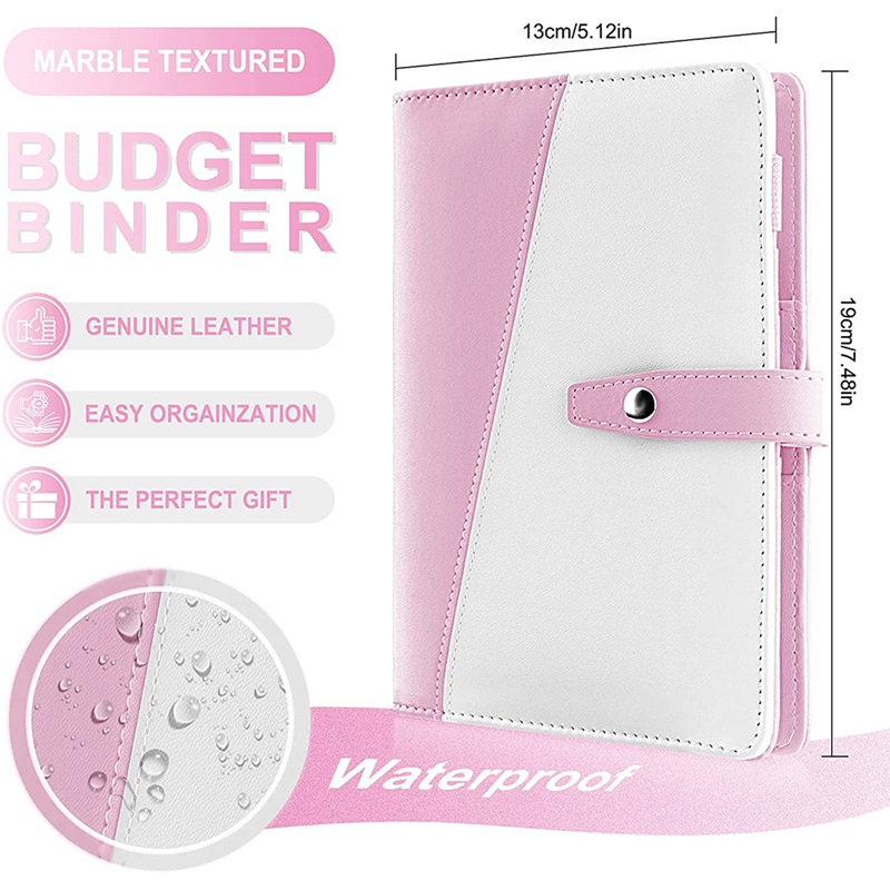 Budget Binder, For A6 Filler Paper,Loose Leaf Mini Binder Cover With Unique Snap Buckle,A6 Budget Binder For Budgeting