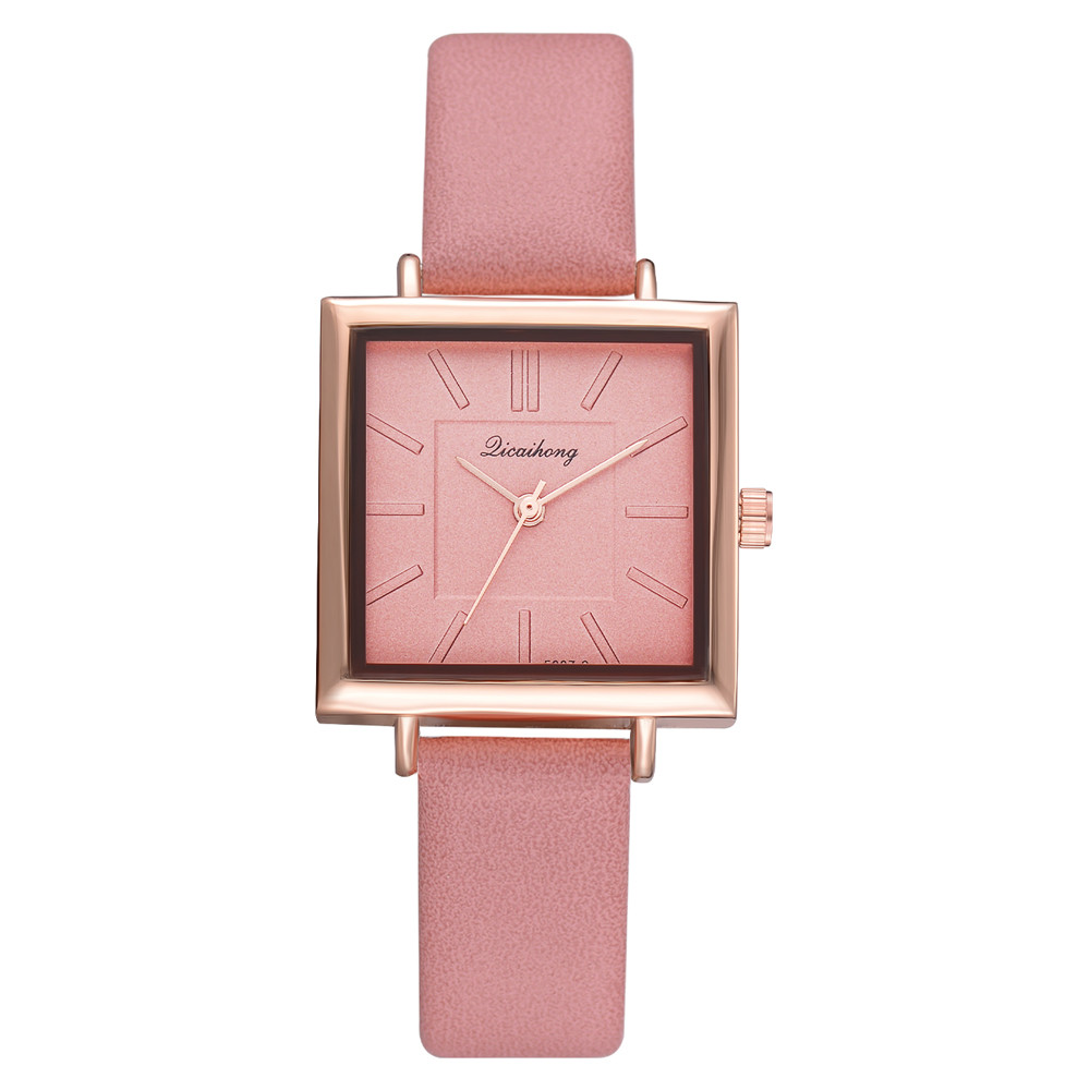 Relojes Montres Femmes de lujo para Mujer, relojes de pulsera digitales con correa de Cuero Luminoso, Reloj de pulsera informal de negocios, Reloj de vestir para Mujer: Rosa