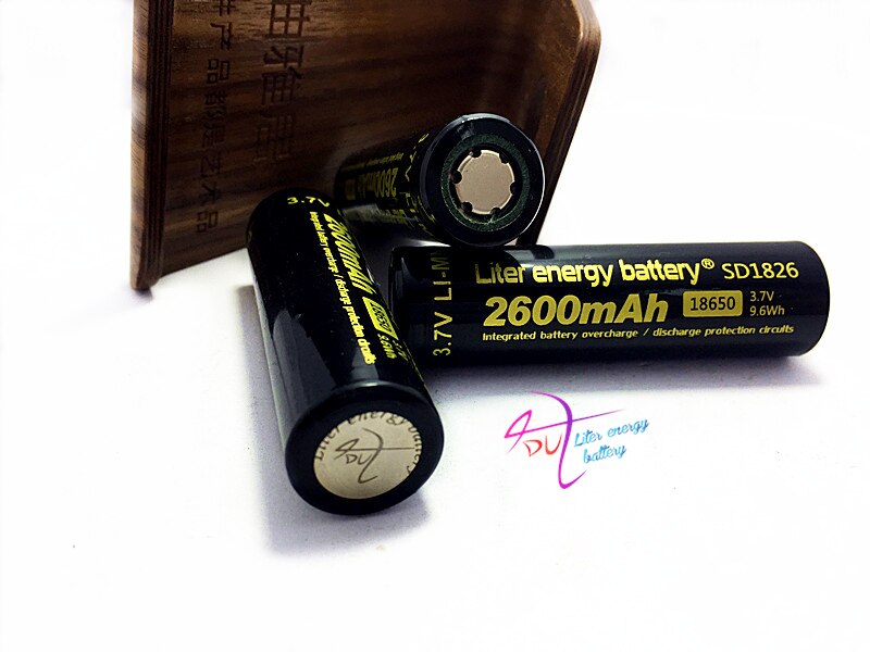 2 Pcs/lot Original 18650 100% Authentic Liter Energy Battery 18650 3.7V 2600MAH Li-ion Battery for tablet pc inch