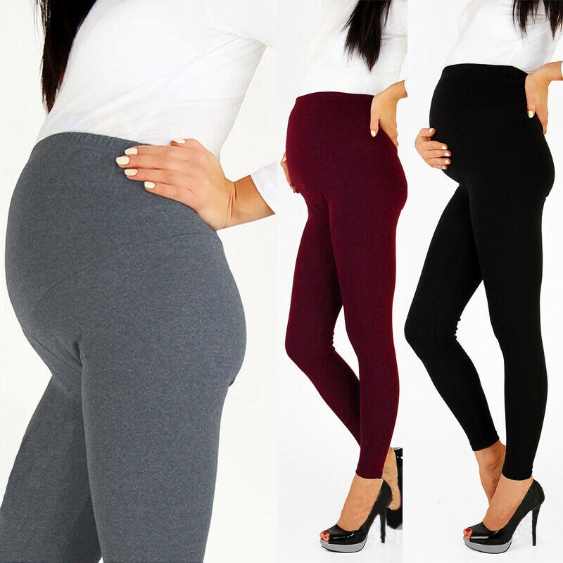 Women's Full Length Maternity Warm Leggings Ladies Nursing Wear Pregnancy Warm Pants Solid High Waist Trousers Autumn Style