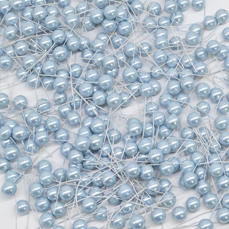 100 st/lot 12mm pärla plast ståndare konstgjord blomma små bär körsbär för bröllop jul tårta låda kransar dekoration: F07