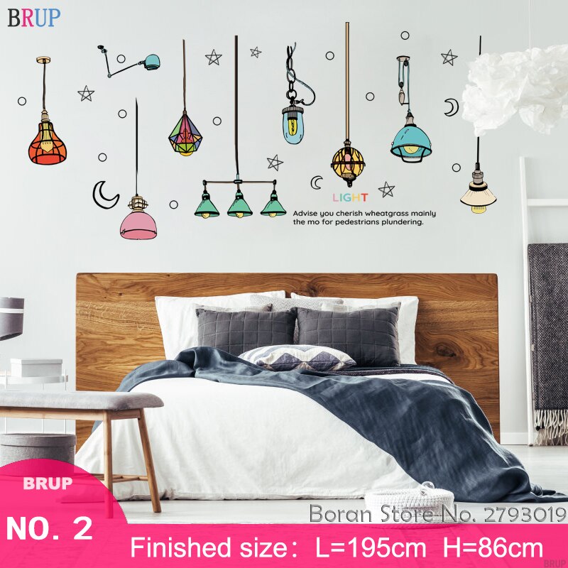 Large Chandelier Wall Stickers Art Light Bulb Home Decor DIY Vinyl Mural Room Decoration for Living Room Bedroom