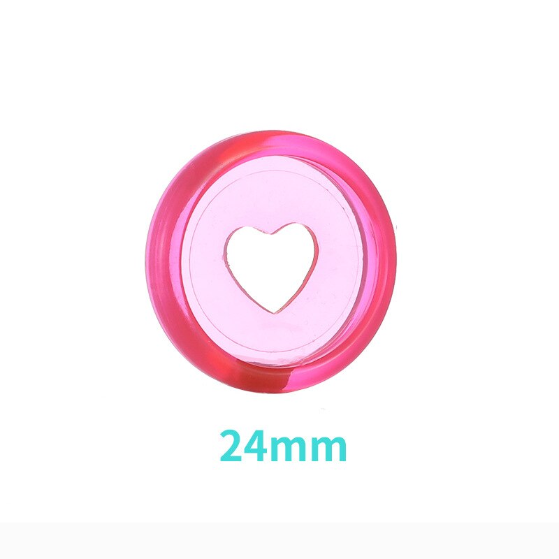 Anillos de encuadernación de plástico, botón de encuadernación de hojas sueltas de amor, Agujero De Seta, bricolaje, botón de encuadernación de anillo de libro de hojas sueltas, 30pcs24mm: Rosa