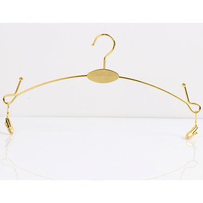 5PCS Metal Gold Hanger for Underwear Bra Clothespin Panties Clip Hangers Non-slip Clothes Drying Rack Wardrobe Storage Organizer: gold 2