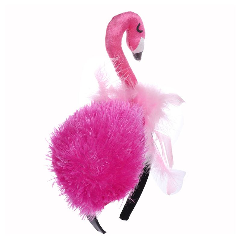 Sjovt flamingo hovedstykke hårbøjle pandebånd fødselsdagsfest kostume cosplay indretning hovedbeklædning