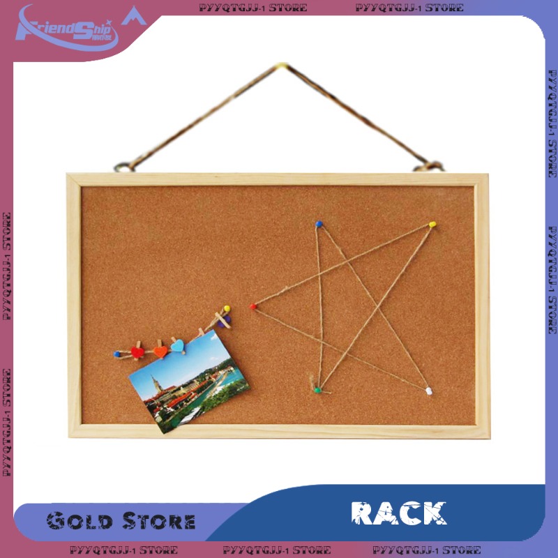Tablero de corcho para exhibición de fotos de doble cara, marco Retro, tableros de mensajes para colgar en la pared, decoración del hogar para oficina, suministros de aviso escolar