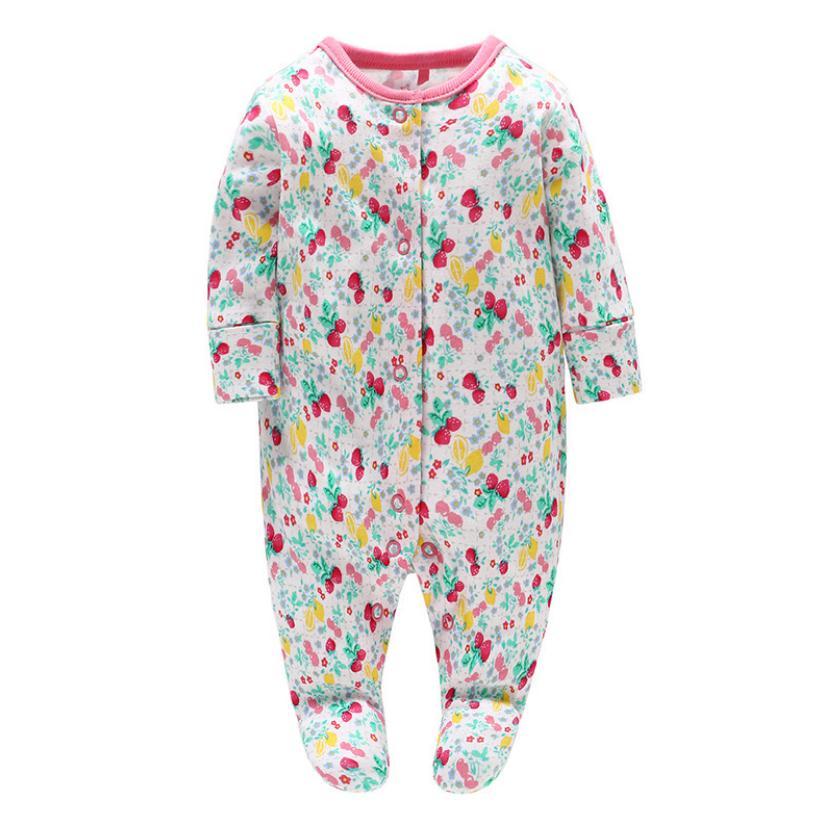 0-3m tøj til nyfødte babyfodbolde babykostumer jumpsuit pandebånd blonder bomuld baby drenge pige tøj ét stykke bebe roupa: Jordbær nyfødt