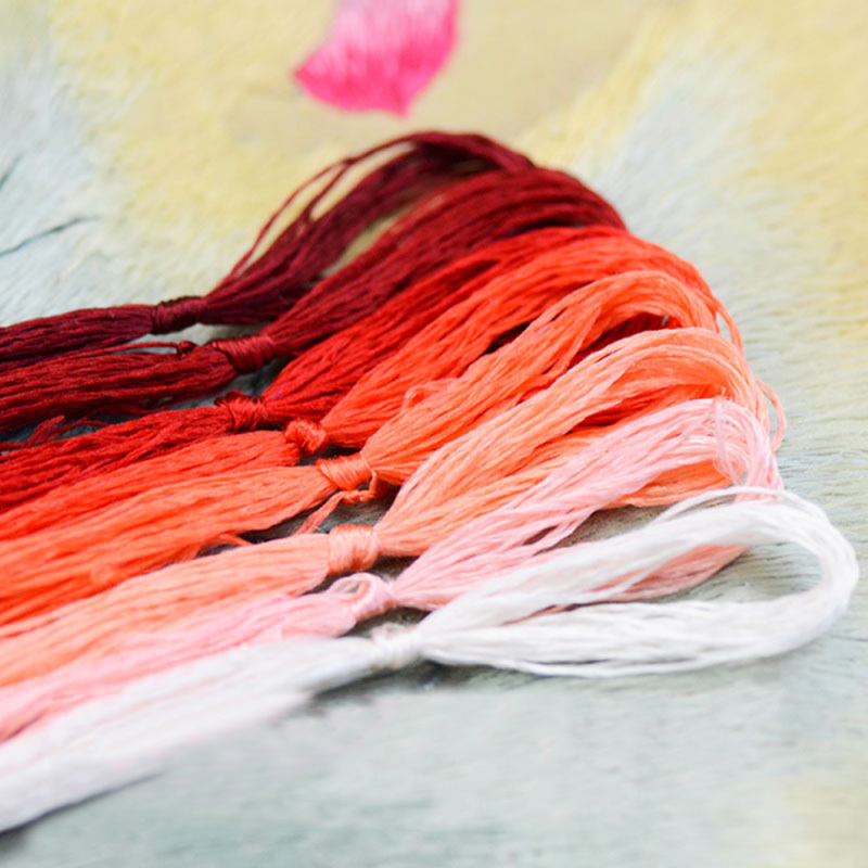 Fil de broderie dégradé coloré, 8 pièces/paquet, fournitures de fils à coudre artisanaux faits à la main pour bricolage, point de croix: 2