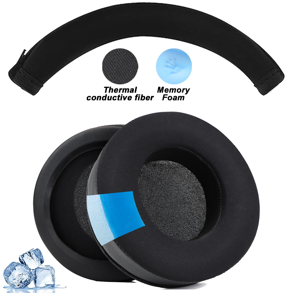 Almohadillas de repuesto para auriculares, orejeras HP Omen MindFrame, almohadillas para auriculares para juegos, tela de malla, cubiertas para memoria, esponja, proteína suave: 3XS / CORAL