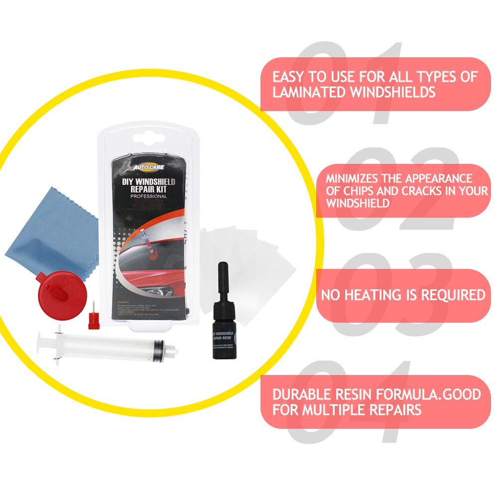 Auto Care window repair Fix DIY windshield repair kit polishing Windscreen Glass renewal Tool Scratch Crack Restore