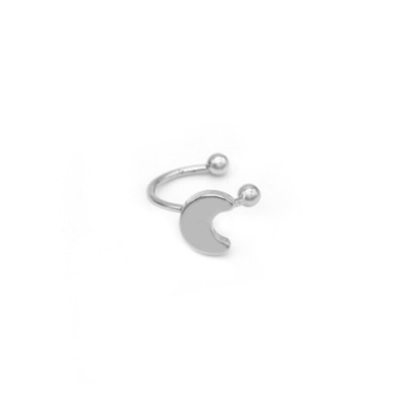 style Korean version of the ears clip hipster stars care moon ears clip U - shaped ears clip: MOON-SILVER