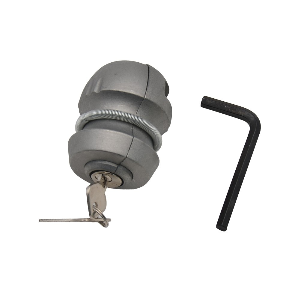 Silver Alloy Coupling Lock Tow Ball Lock Caravan Lock