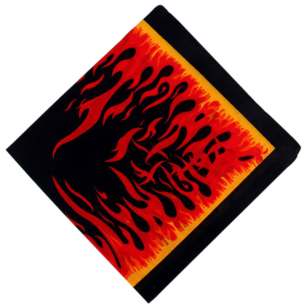 Women Bandana Unisex Hip Hop Black Hair Band Neck Scarf Sports Headwear Wrist Wraps Head Square Scarves Print Handkerchief