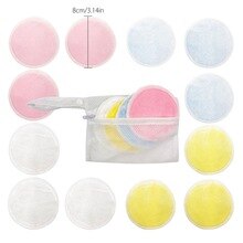 9Pcs Herbruikbare Katoenen Pads Make Up Facial Remover Dubbele Laag Veeg Pads Nail Art Cleaning Pads Wasbare Met Wasgoed tas