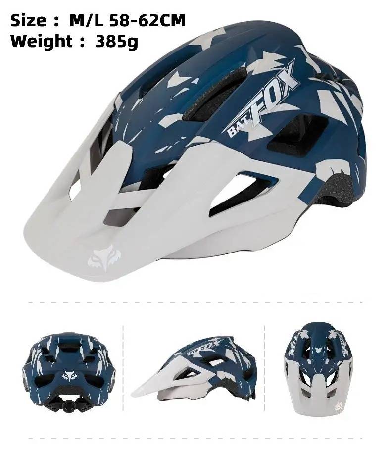 BATFOX Mountain Bike MTB Helmet Cycling Downhill Bicycle Road Ultralight Breathable Men Women Integrally-molded Casco Ciclismo: Red