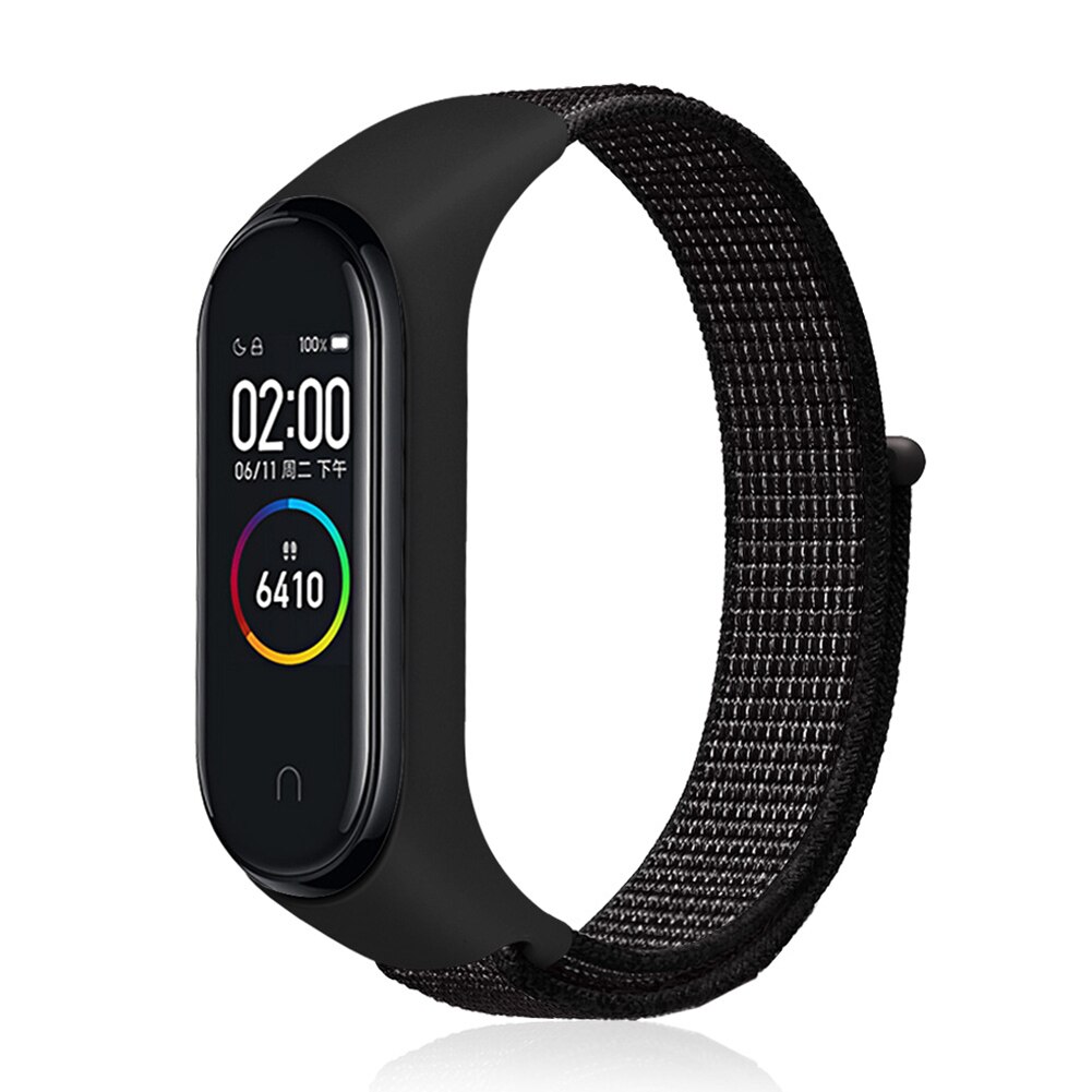 Nylon band voor xiaomi mi band 4 3 vervangbare armband mi band 4 3 polsband ademende armband voor xiaomi mi band 3 4 band: Hemelsblauw