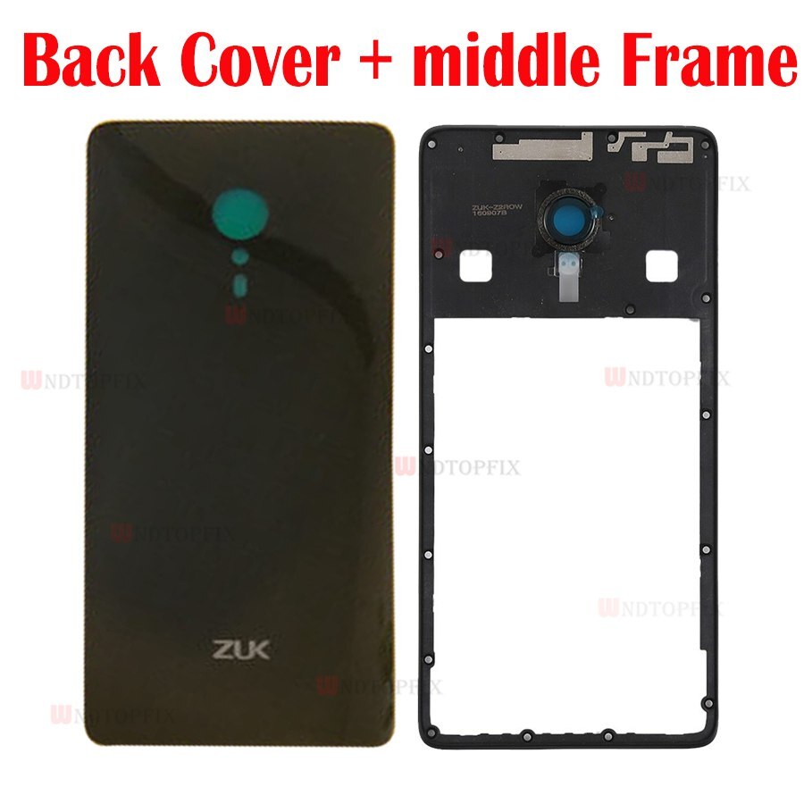 Back Cover Glass for Lenovo ZUK Z2 Pro - Middle Frame Replacement Housing