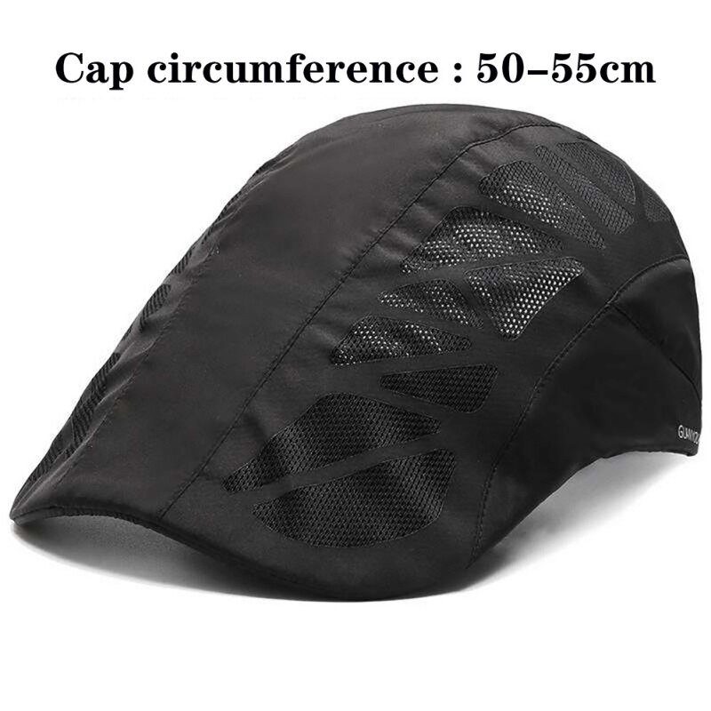 Men's Hat Berets Cap Golf Driving Sun Cap Cotton Mesh Berets Caps for Men Casual Peaked Hat: for Kid black