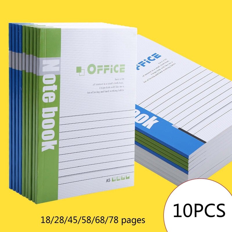 2022 Multipurpose Notebook Ink-proof A5 Soft Cover Stationery for business Executive Office Work Travel Home Meeting 10 Pack