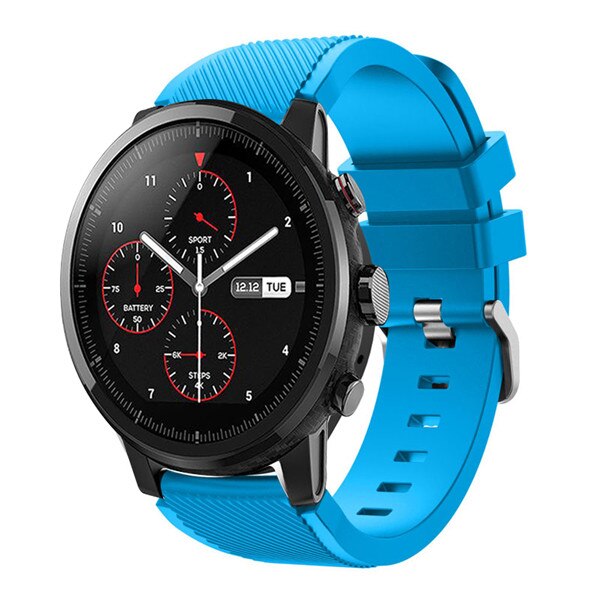 22mm Morbido Gel di Silice Sport Watch Band Strap Per Huami Amazfit Stratos Astuto Della Vigilanza per Amazfit Ritmo Stratos 2/ 2 s Cinghie Braccialetto: Sky  blue