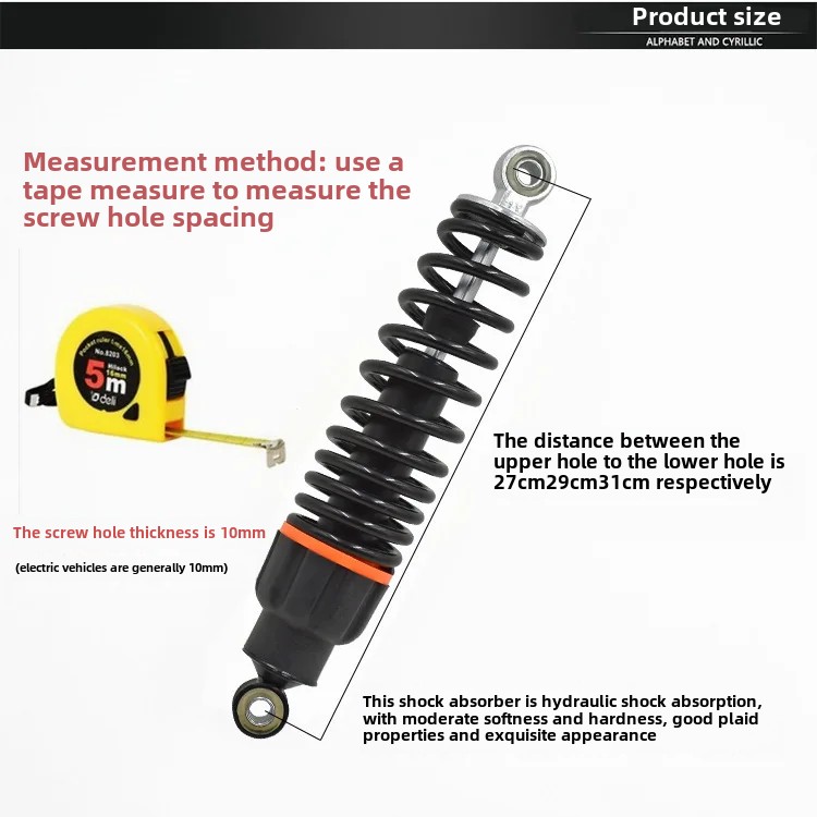 Amortisseur arrière hydraulique pour Modification de moto, amortisseur de véhicule électrique, pression d'huile épaisse, Batt