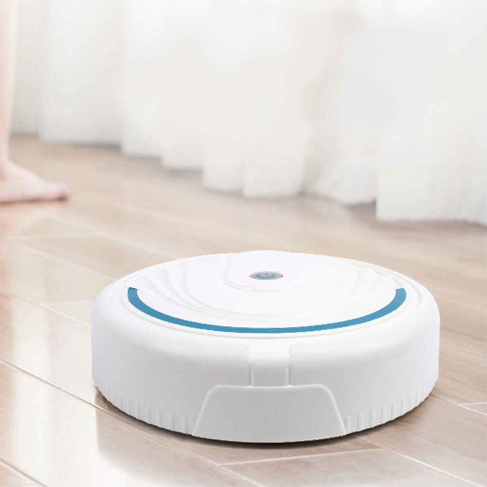 Ultra-Thin Household Vacuum Sweeping Machine Vacuum Cleaner Without Battery Clean Hair Mopping Machine: White