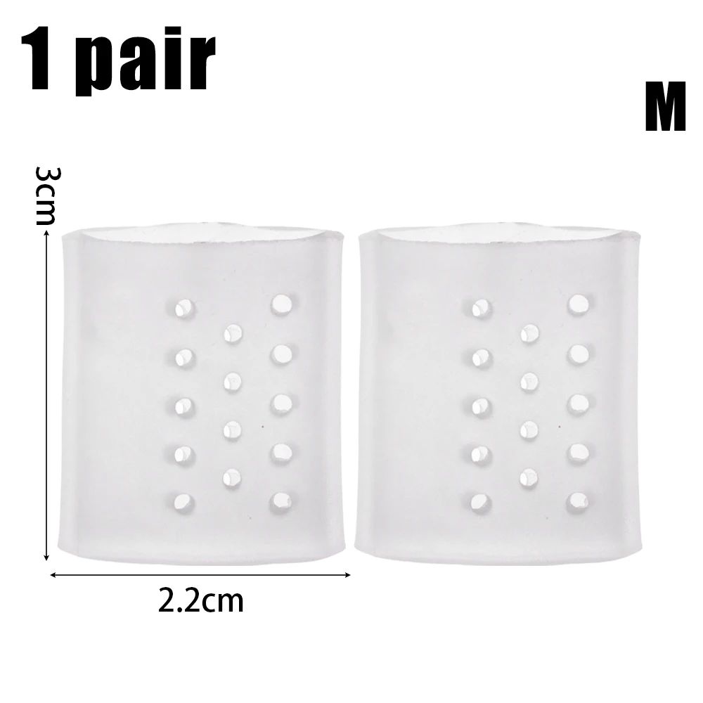 5pairs Toe Protective Covers Double Opening Breathable Silicone Toe Caps Soften Calluses and Corns Transparent Foot Care Tools: light green