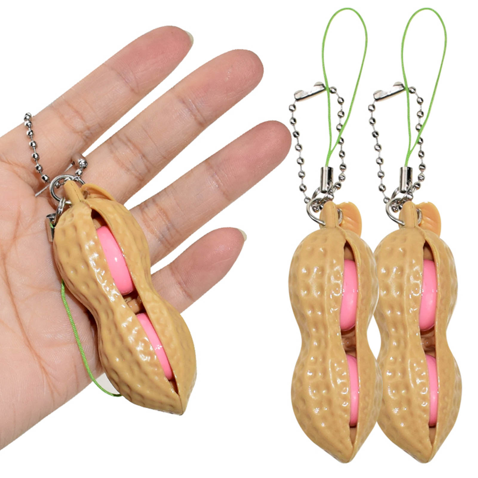 Zappeln Spielzeug Erdnuss betonen Linderung Schlüsselbund Tasche Handtasche Anhänger