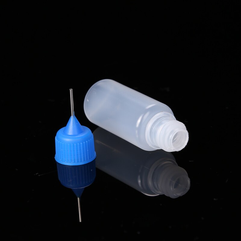 QWELL 5pcs/set 10/20/30/60ML Needle Tip Bottles Empty Applicator Bottles for DIY Liquid Paint Glue Craft Dropper Dispenser