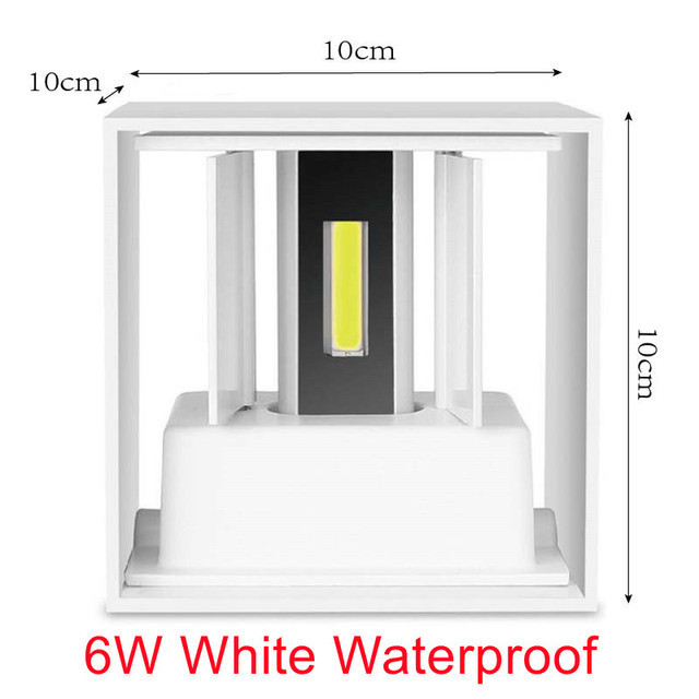 Ip65 Led Waterdichte Wandlampen 12W Indoor Verstelbare Muur Muur Binnenplaats Veranda Woonkamer Gang Slaapkamer Muur Schans: Light Grey / RGB