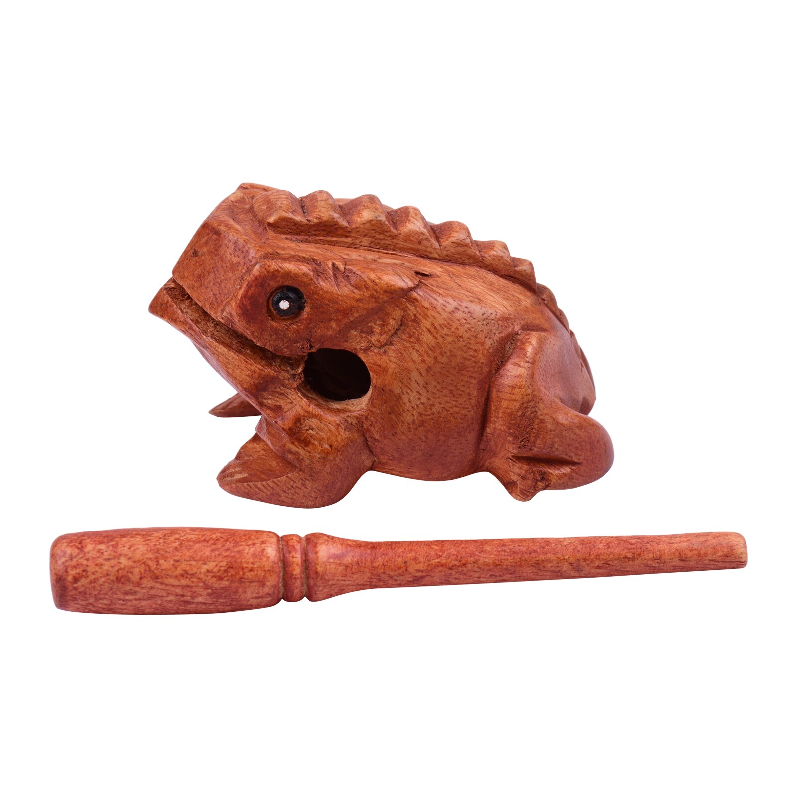Muslady mała żaba Guiro żaba żaba ekspres dźwięku około 4 cali długi materiał z litego drewna muzyczny instrument perkusyjny