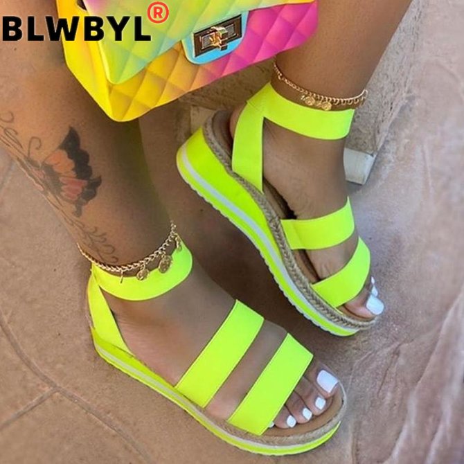 Kvinder sko platform sandaler tyk bund damer sandaler peep toe beach chaussures femme platform sandaler sommer sko kvinde