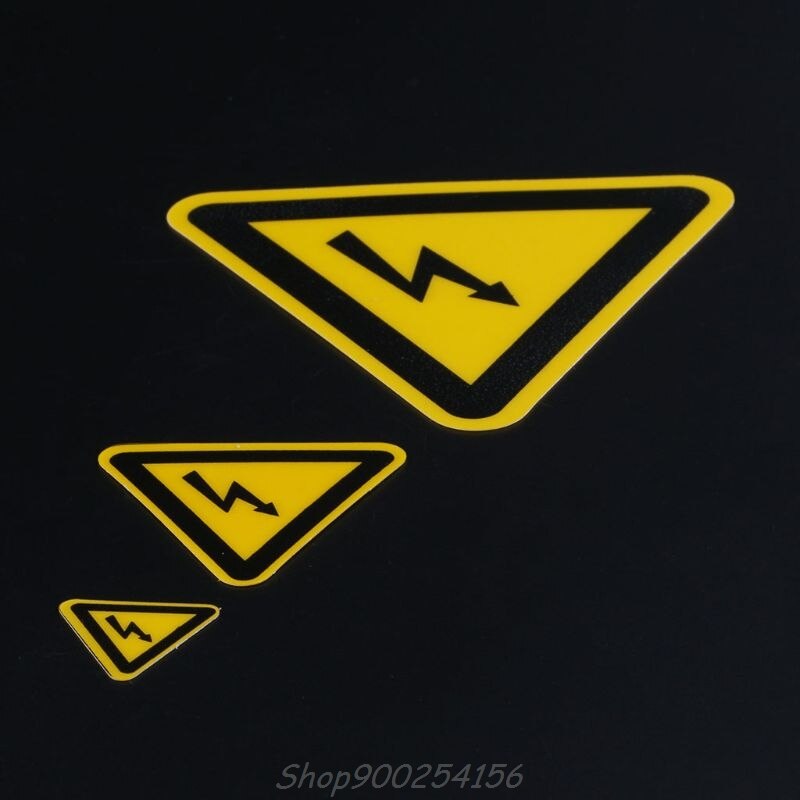 Warning Sticker Adhesive Labels Electrical Shock Hazard Danger Notice Safety 25mm 50mm 100cm PVC Waterproof S19 20