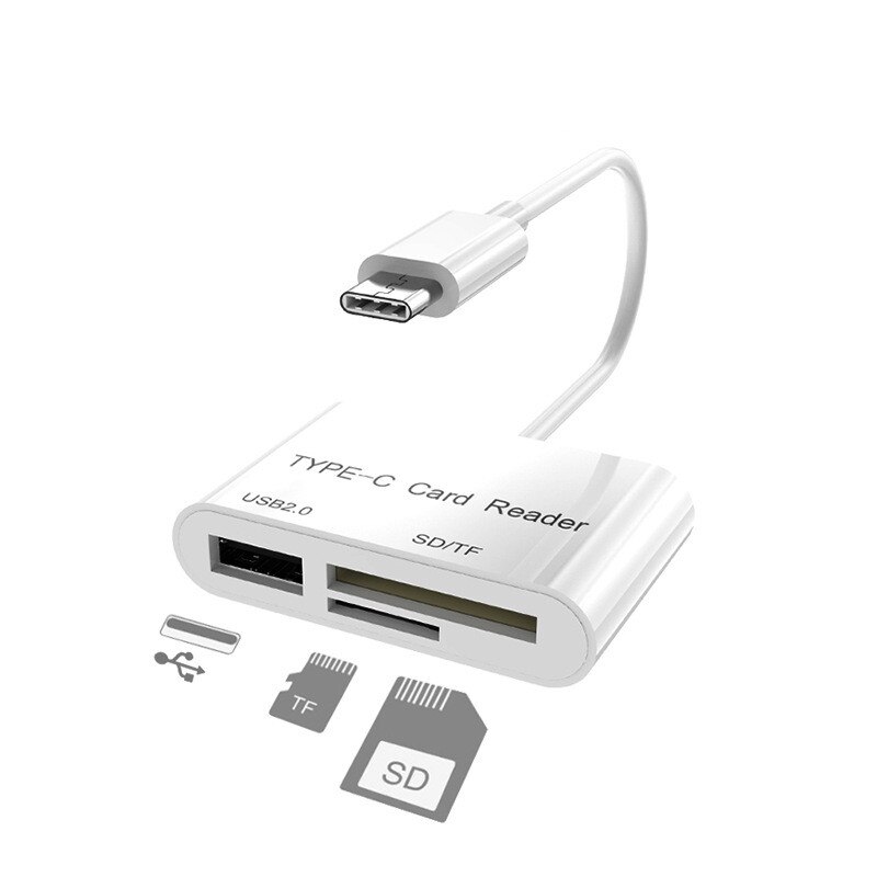 3 in 1 Type-C Card Reader TF Card Micro SD Card OTG Card Reader USB 2.0