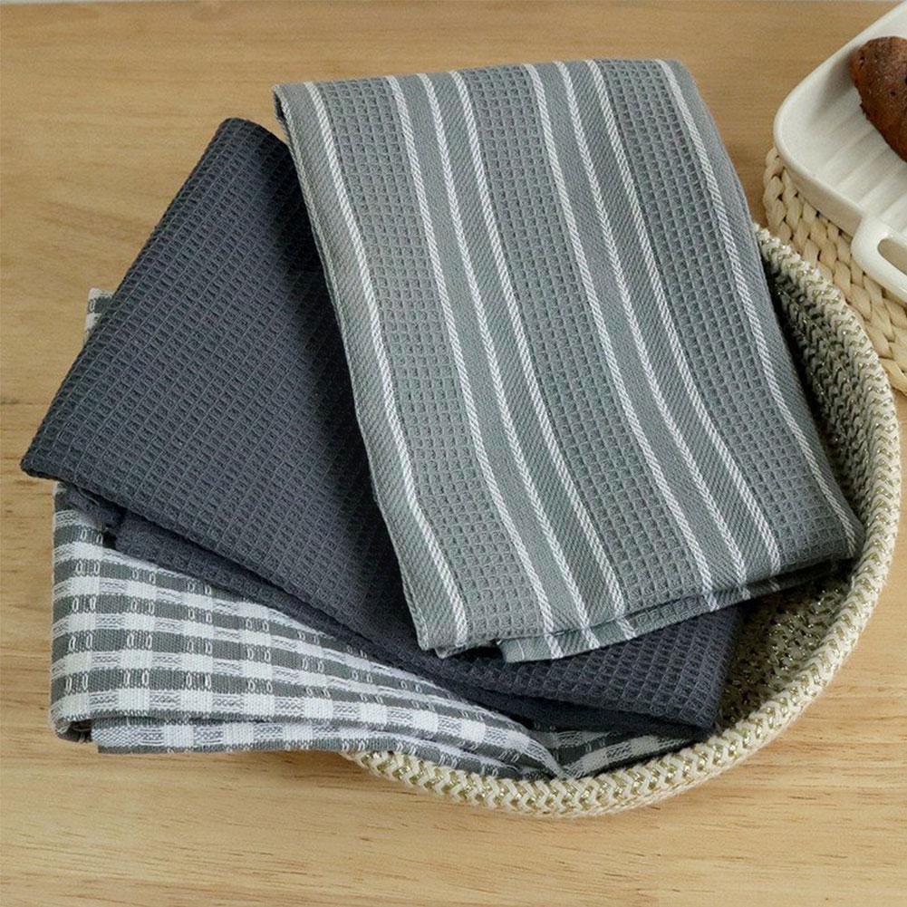 3 Stks/set Klassieke Keuken Handdoek Keuken Natuurlijke 100% Doek Huishoudelijke Handdoeken Katoen Machine Absorberende Huishoudelijke Handdoek Mythe Doek