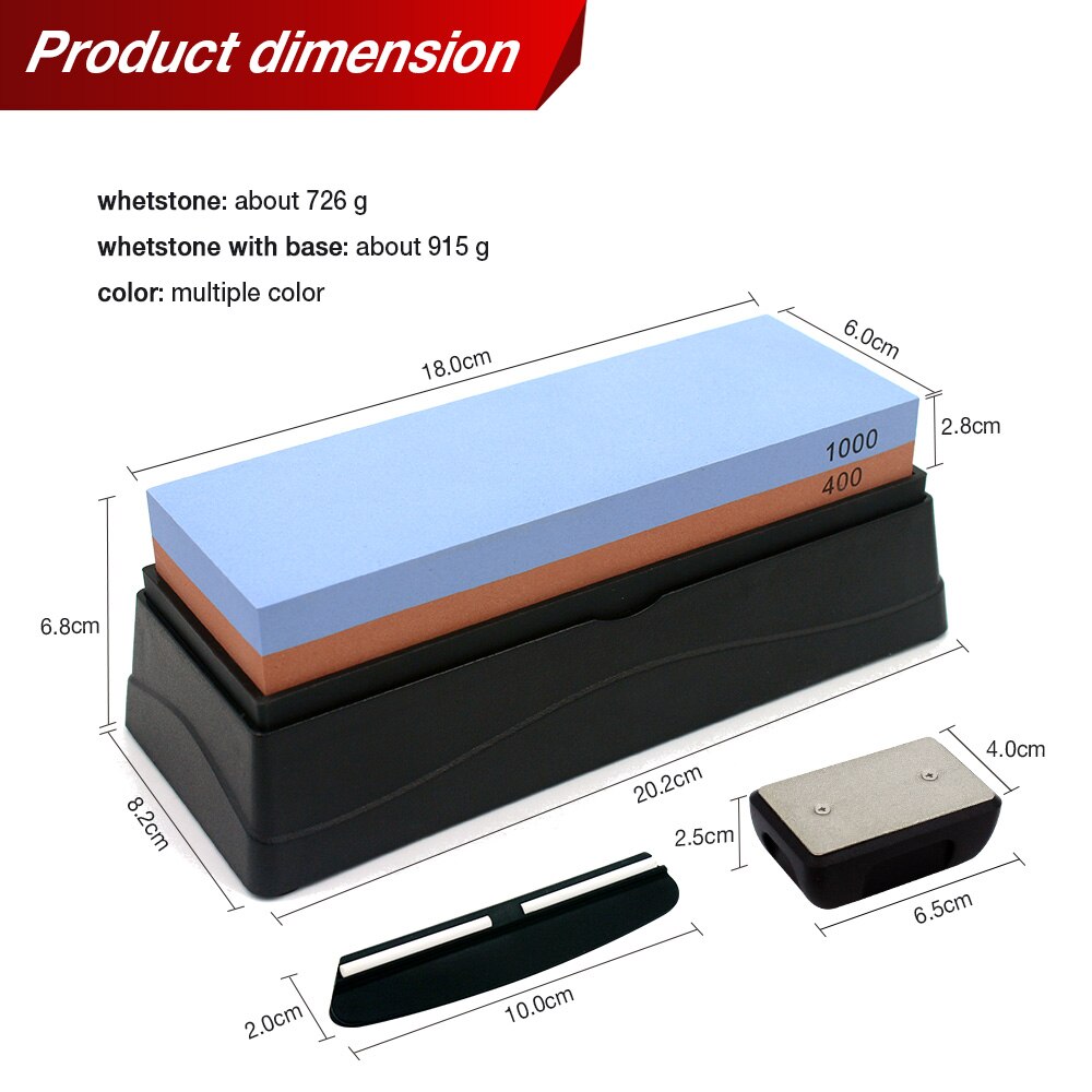 HIAMEA-afilador de cuchillos de cocina, sistema de afilado de piedra de afilar, juego de afilado de piedra de afilar de doble cara, grano 1000 3000