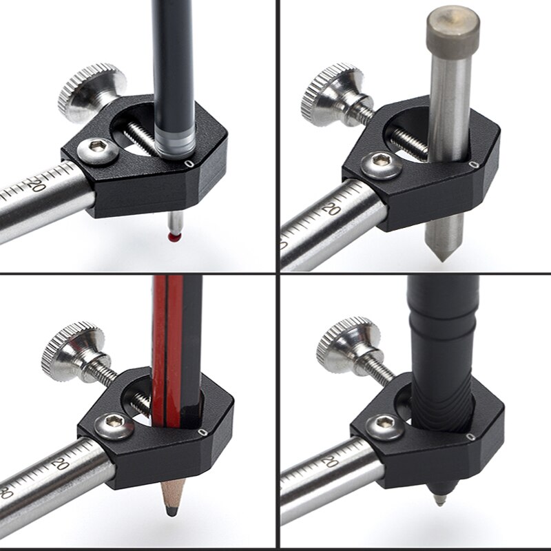 Carpenter Straight Line Arc Curve Scriber Parallel Measuring Tool Woodworking Dual-purpose Drawing Line Square Marker