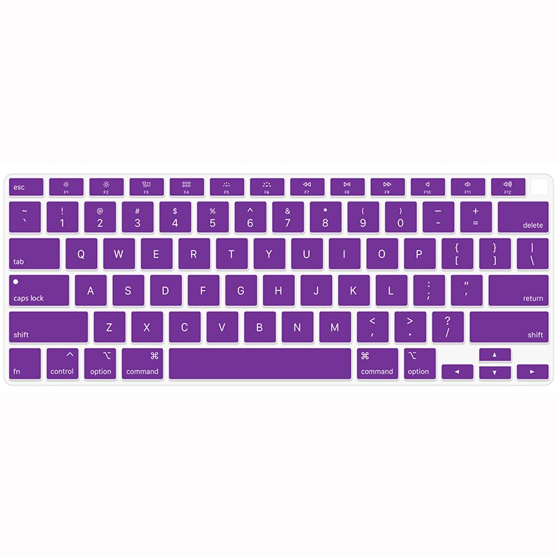 US layout Silicone keyboard protector for Macbook Air 13 A2179 A2337 keyboard cover: Purple