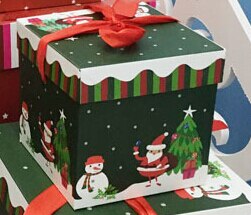 Jul tegneserie slik æsker poser glædelig juledekoration xmas fest favor boks taske til børn børn: -en / 10cm