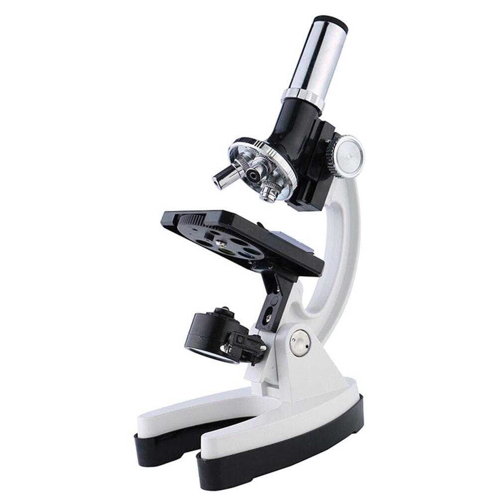 Microscope Set with Accessories Kit 100X-1200X Kids Students All-Metal Microscope Biology Scientific Lab Microscopic Magnifier